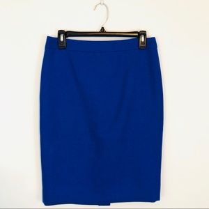 J. Crew + Cobalt Blue Wool #2 Pencil Skirt